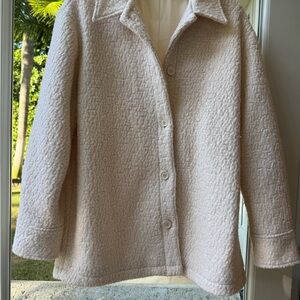 Reformation Cream Textured Jacket